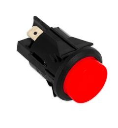 PULSANTE BIPOLARE TONDO LUMINOSO ROSSO D.24mm
