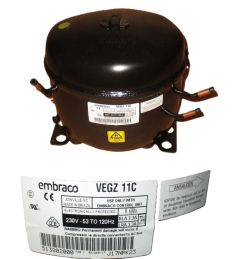 COMPRESSORE VEGZ11C  (EMBRACO_VEGZ11C) Gas: R600, Tensione: 220-240V (INVERTER)
